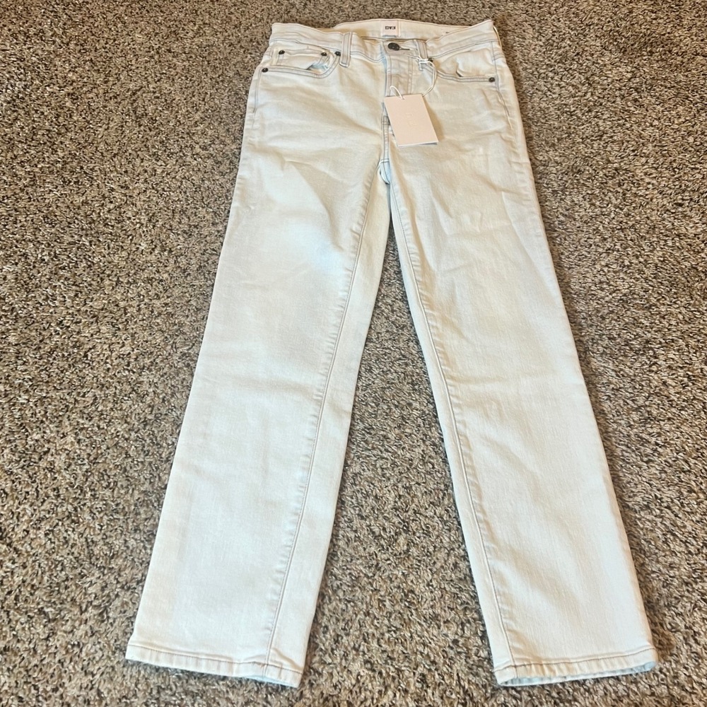 EDWIN Bree Crop Slim Straight Jeans Light Wash Women Size 25‎ EW2022SVS